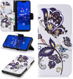 Откидной чехол для Huawei Y5 2018, Flexi Book, butterfly and flower