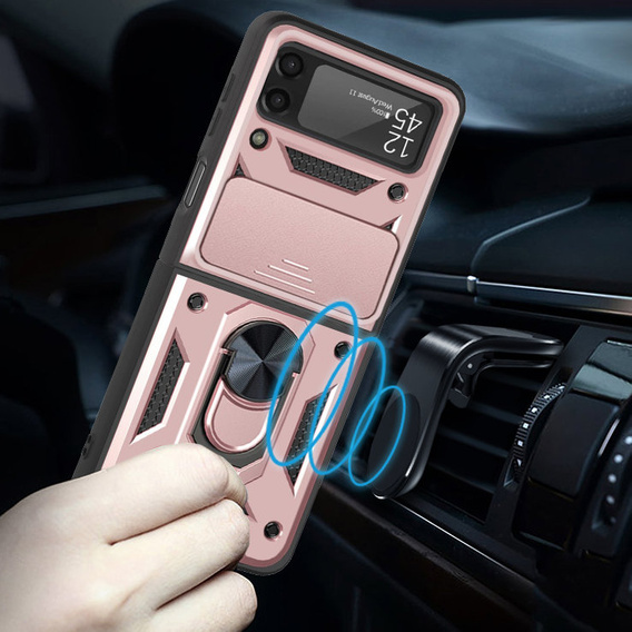 Чехол NOX Camera Slide Samsung Galaxy Z Flip 4 5G, CamShield Slide, розовый