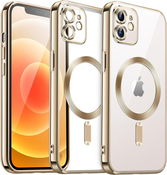 Чехол для iPhone 11, Electro MagSafe, золотой + стекло для экрана