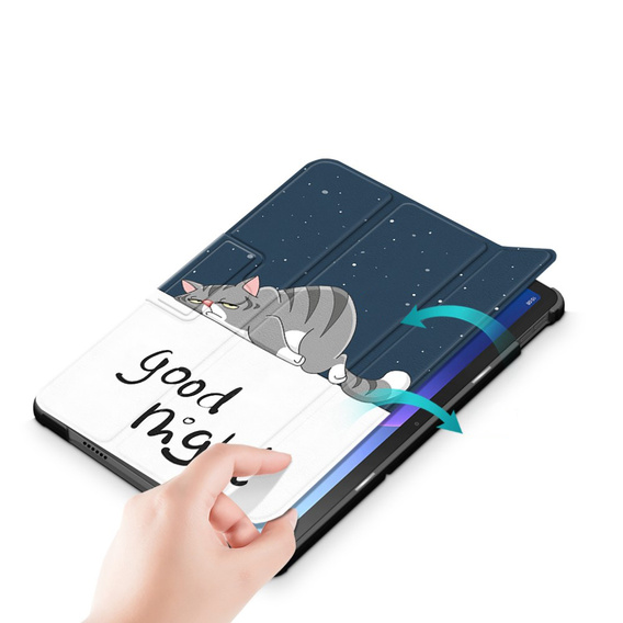 Чехол для Lenovo Tab M10 Plus 10.6 TB-125F / TB-128F 3 Gen, Smartcase, sleeping cat