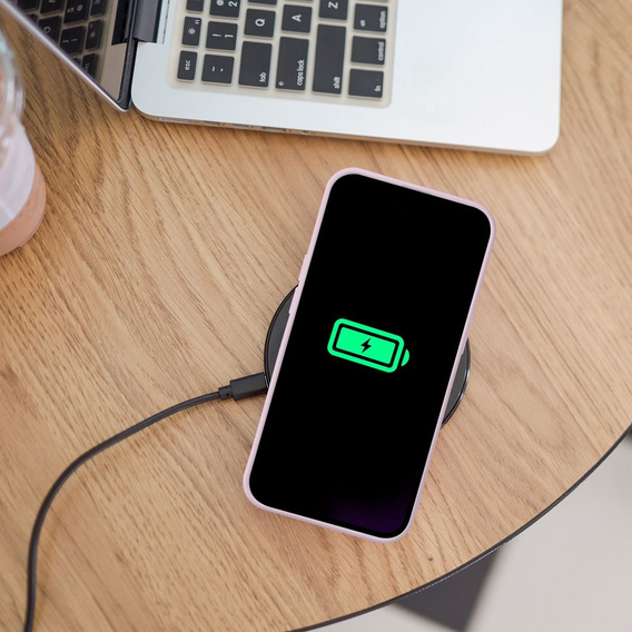 ERBORD Чехол Silicone Mag Cover для iPhone 15 Plus, розовый