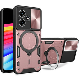 Бронированный чехол для Infinix Hot 30 4G, CamShield Slide, розовый rose gold