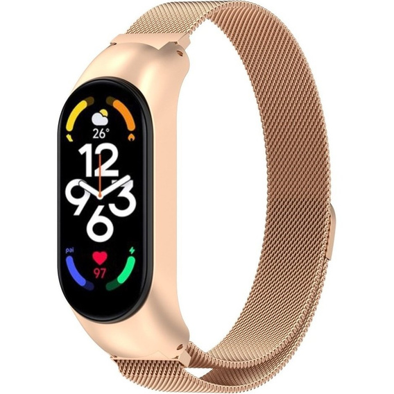 Браслет Milanese для Xiaomi Mi Band 7/7 NFC - Rose Gold