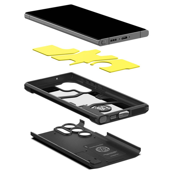 Чехол Spigen до Samsung Galaxy S23 Ultra, Tough Armor, чёрный