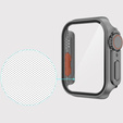 2в1 чохол та захисне скло для годинника Apple Watch 7/8 45MM, Grey/Orange