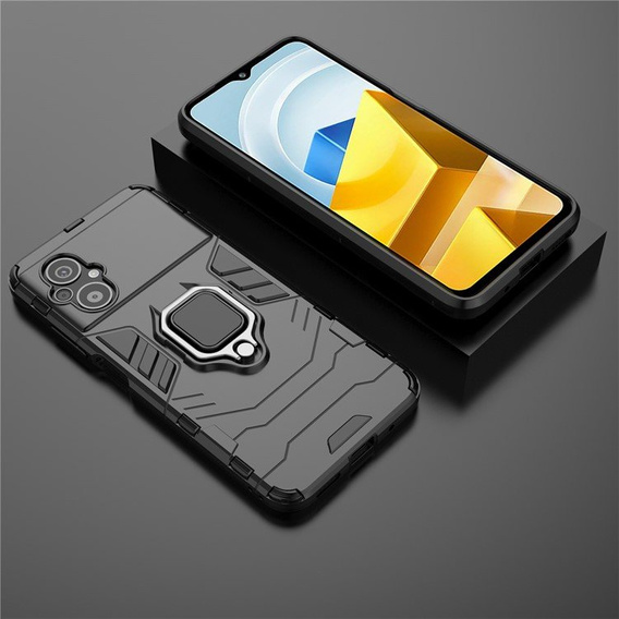 Чoхол до Xiaomi Poco M5 4G, Kickstand Ring, чорний