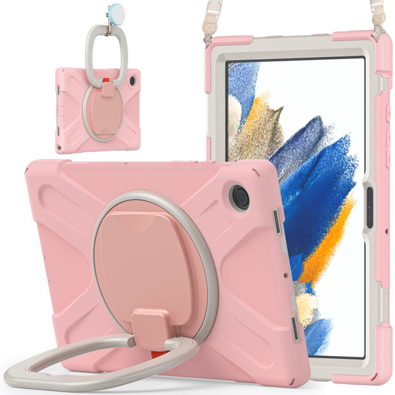 Детский чехол для Samsung Galaxy Tab A8 10.5 SM-X200 SM-X205, бронированный с ремешком, синий
