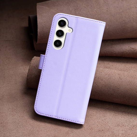 Чохол-книжка для Samsung Galaxy S23 FE, BINFEN Wallet, фіолетовий + скло 9H