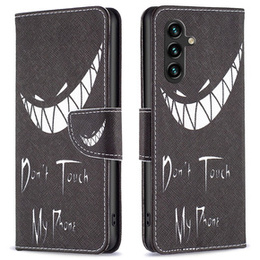 Откидной чехол для Samsung Galaxy A05s, Wallet, Don't Touch My Phone, чёрный