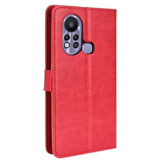 Откидной чехол для Infinix Hot 11s, Crazy Horse Wallet, красный
