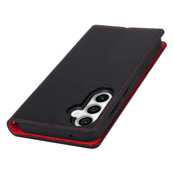 Откидной чехол для Samsung Galaxy A25 5G, Litchi Skin Grain, чёрный
