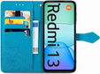 Откидной чехол для Xiaomi Redmi 13, Mandala, синий