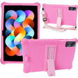 Чехол для Xiaomi Redmi Pad SE 11", бронированный с подставкой и ремешком, розовый