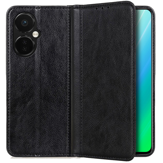 Чoхол до OnePlus Nord CE 3 Lite, Wallet Litchi Leather, чорний