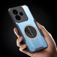 Чехол для Realme GT 7 / 7T, с магнитной пластиной, прозрачный / черный
