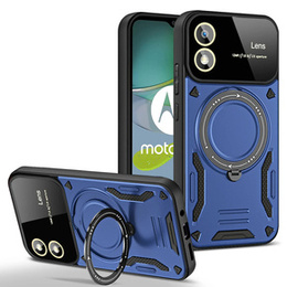 Бронированный чехол для Motorola Moto G24 / G24 Power / G04, Magnetic Ring, синий