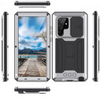 Броньований чохол для Samsung Galaxy S22 Ultra, R-JUST CamShield Slide, сріблястий