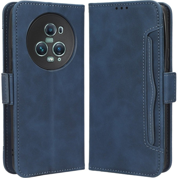 Футляр з клапаном для Honor Magic 5 Pro 5G, Card Slot, темно-синій 
