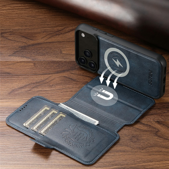 Флип-кейс 2-в-1 для iPhone 17 Pro Max, SUTENI, для MagSafe, синий
