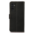 Чохол KHAZNEH RFID для Samsung Galaxy A35 5G, Litchi Texture, чорний