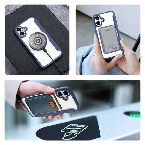 Чехол Dux Ducis до iPhone 16, Skin X Pro, MagSafe, темно-синий