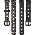 Силиконовый ремешок для Huawei Band 7, Black / Colorful