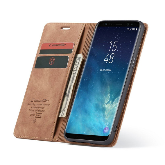 Чохол-сумка для Samsung Galaxy S8, Leather Wallet Case, коричневий