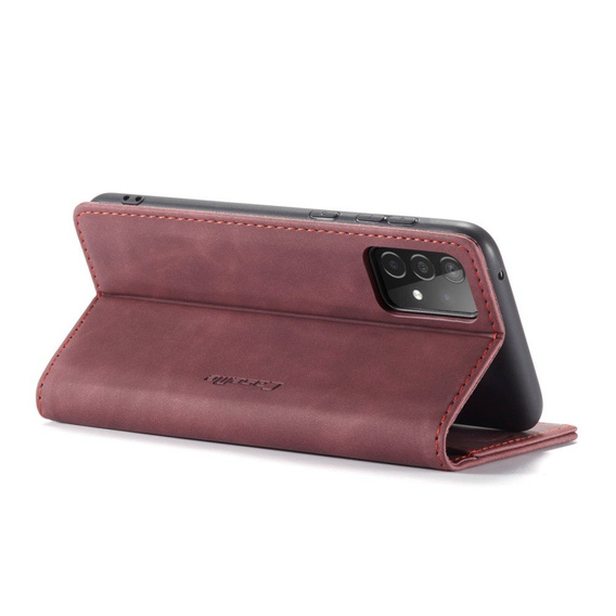 Чохол-сумка для Samsung Galaxy A52 / A52s, Leather Wallet Case, бордовий