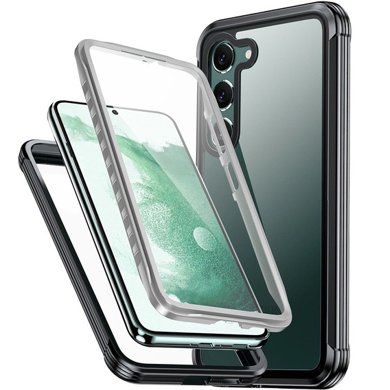 Чoхол Shockproof до Samsung Galaxy S24+ Plus, із захисним екраном, чорний