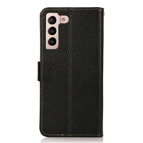 Чохол KHAZNEH RFID для Samsung Galaxy S23, Litchi Texture, чорний