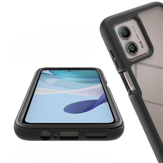 Чoхол Shockproof до Motorola Moto G53 5G, із захисним екраном, чорний