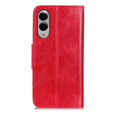 Откидной чехол для Samsung Galaxy S25 Edge, Crazy Horse Wallet, красный