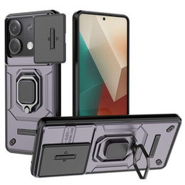 Чехол для Xiaomi Redmi Note 13 5G, KickStand Camera Lens, фиолетовый