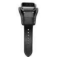 Кожаный ремешок для Apple Watch 1/2/3/4/5/6/7/8/SE/Ultra 42/44/45/49 мм, черный
