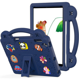 Детский чехол для iPad 9.7" 2018/2017 (6/5 gen.) / Pro 9.7" 2016, Cute Patterns, с подставкой, темно-синий