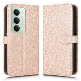 Флип-кейс для Xiaomi Redmi Note 14 4G, Wallet Rhombus, чёрный