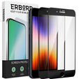 2x Закаленное стекло для iPhone 7/8/SE 2020/SE 2022, ERBORD 3D на весь экран