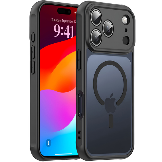 Матовий чохол для iPhone 17 Pro, для MagSafe, із захистом камери, чорний