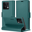 Чохол для Xiaomi Redmi Note 13 Pro 5G, ERBORD Glossy Litchi, гаманець з клапаном, зелений