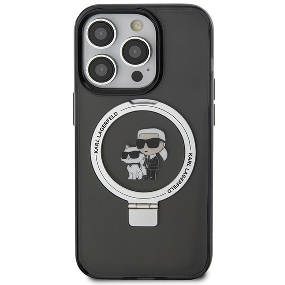 Чехол Karl Lagerfeld Ring Stand Karl & Choupette MagSafe для iPhone 15 Pro