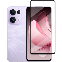 Закаленное стекло 3D для Oppo Reno 13 Pro, чёрная рама