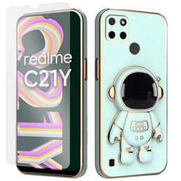 Чехол Electro Case Astronaut для Realme C21Y/C25Y, зелёный