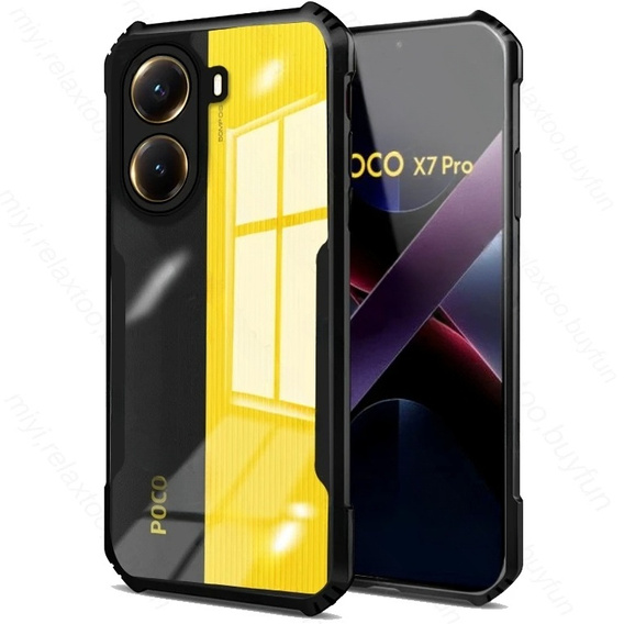 Чoхол до Xiaomi Poco X7 Pro 5G, AntiDrop Hybrid, чорний