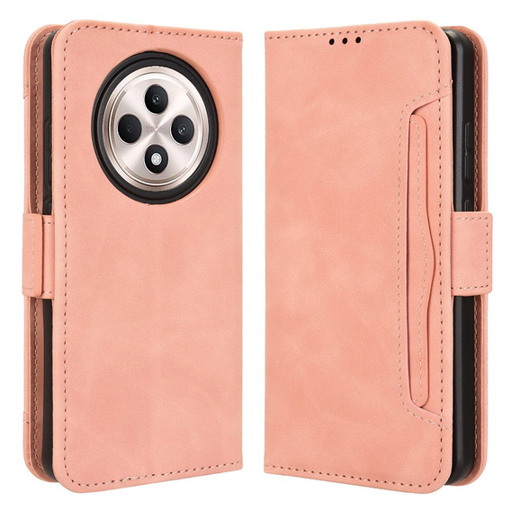 Откидной чехол для Oppo Reno 12FS / 12F, Card Slot, розовый