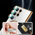 Чехол для Samsung Galaxy S24 Ultra, Electro MagSafe, золотой + полное клеевое керамическое стекло