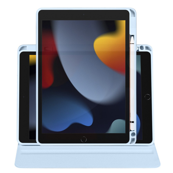 Чехол для iPad 10.2" 2021/2020/2019 (9/8/7 gen.), с местом для стилуса, поворачивающийся на 360°, синий