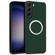 Чехол до Samsung Galaxy S23 Plus, Magsafe Slim Carbon, зелёный