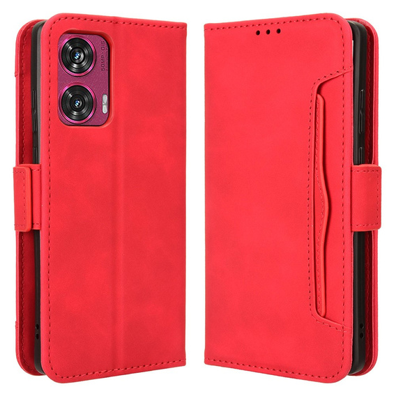 Откидной чехол для Motorola Edge 50 Fusion 5G, Card Slot, красный