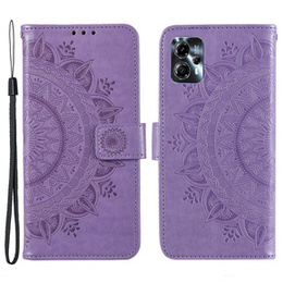 Откидной чехол для Motorola Moto G13 / G23, Mandala Flower, фиолетовый