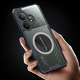 Чехол для Realme GT 6 / 6T, с магнитной пластиной, прозрачный / черный